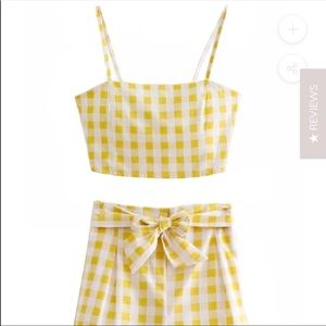 two piece gingham set